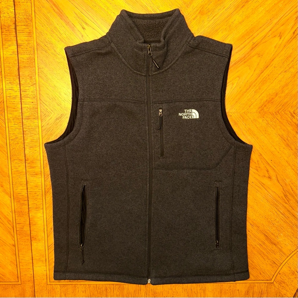 The North Face Vest Mens Size Large Charcoal Full Zip Gordon Lyons Fleece Jacket